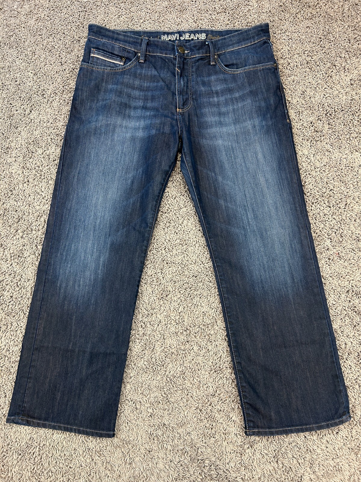 MAVI Jeans Men’s Size 26/30 Blue Denim Mid Rise Dark Wash Matt Straight Leg