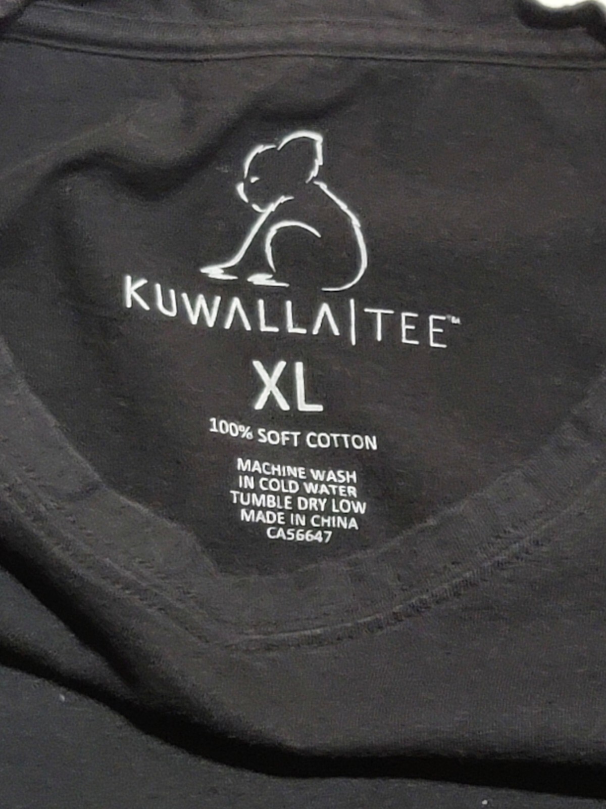 Kuwalla Tee T-Shirt Men’s XL Black 100% Cotton Short Sleeve Crew Neck Pullover