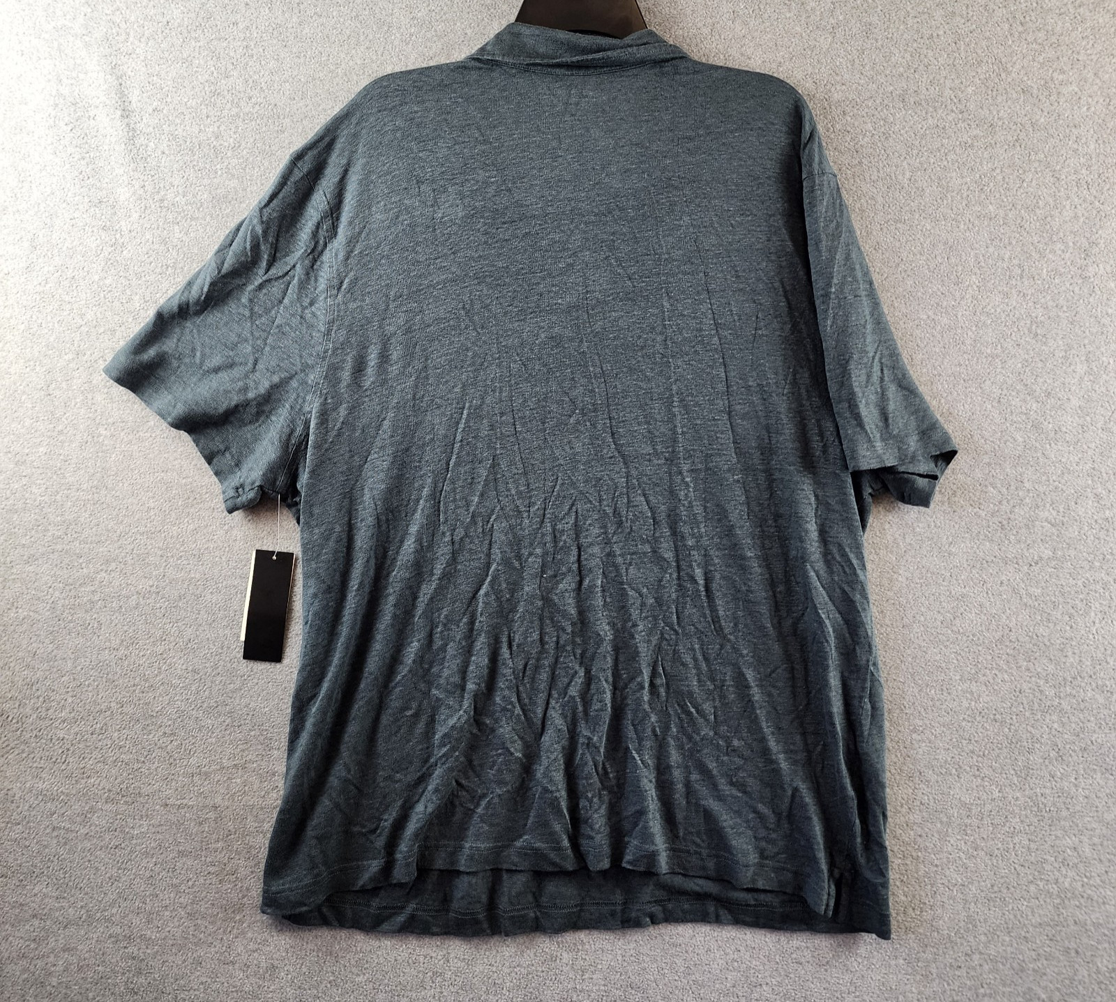 The Men’s Store at Bloomingdale’s Johnny Collar Linen Polo XL Dark Slate S/S