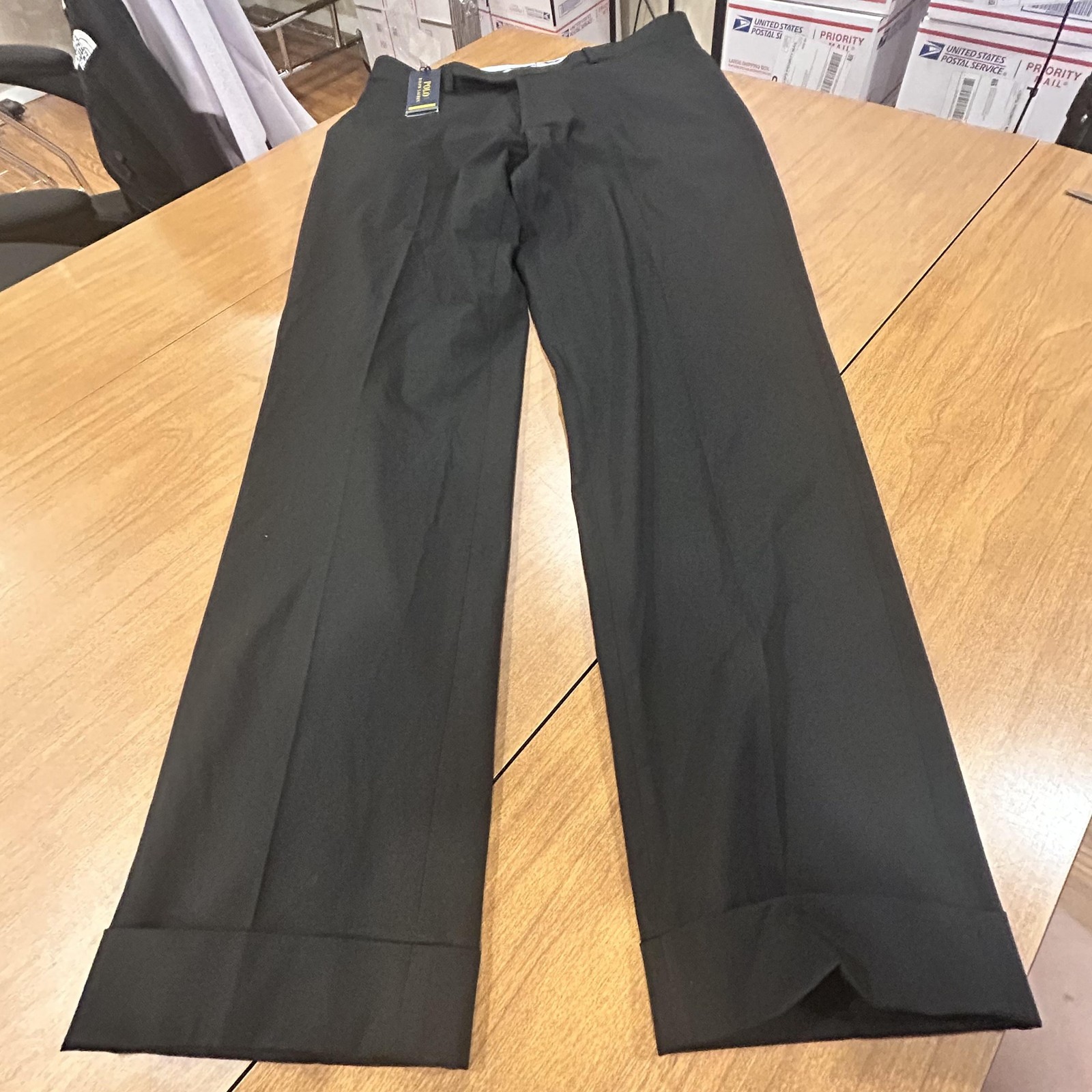 Polo Ralph Lauren Pants Mens 34×32 Black Prospect Stretch Dress Slacks NWT