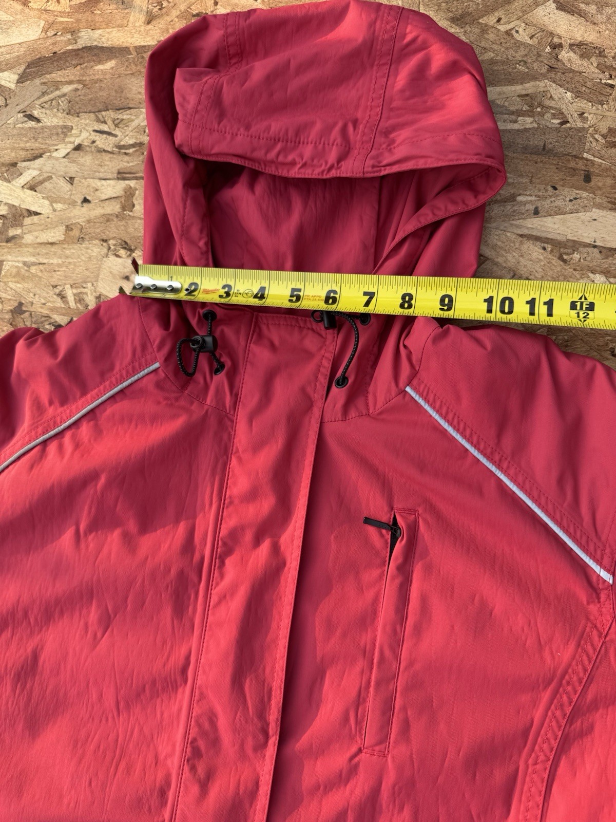 Eddie Bauer Hooded Rain Windbreaker XXL Red Full Zip Waterproof