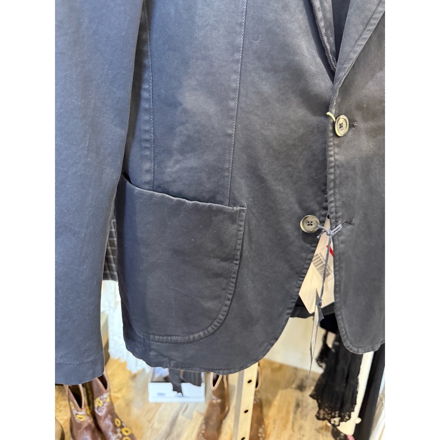 TMB Sport Navy Italian Blazer Jacket Size 46 IT 36 US Made in Italy Mens
