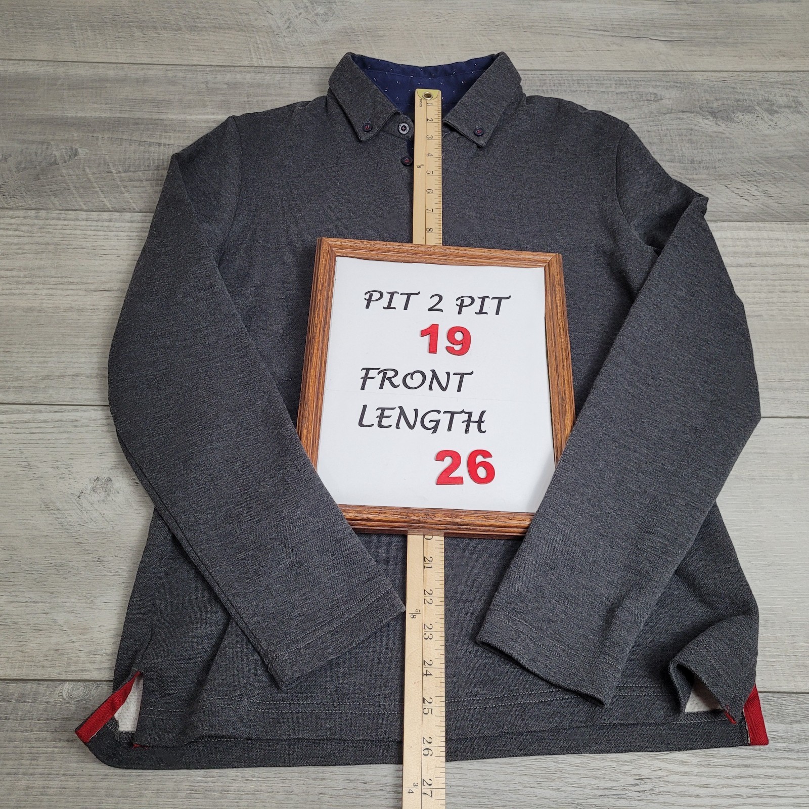 PPFM HOMME Long-Sleeve Pullover Men’s Large Gray Style 8M211 Japanese Streetwear