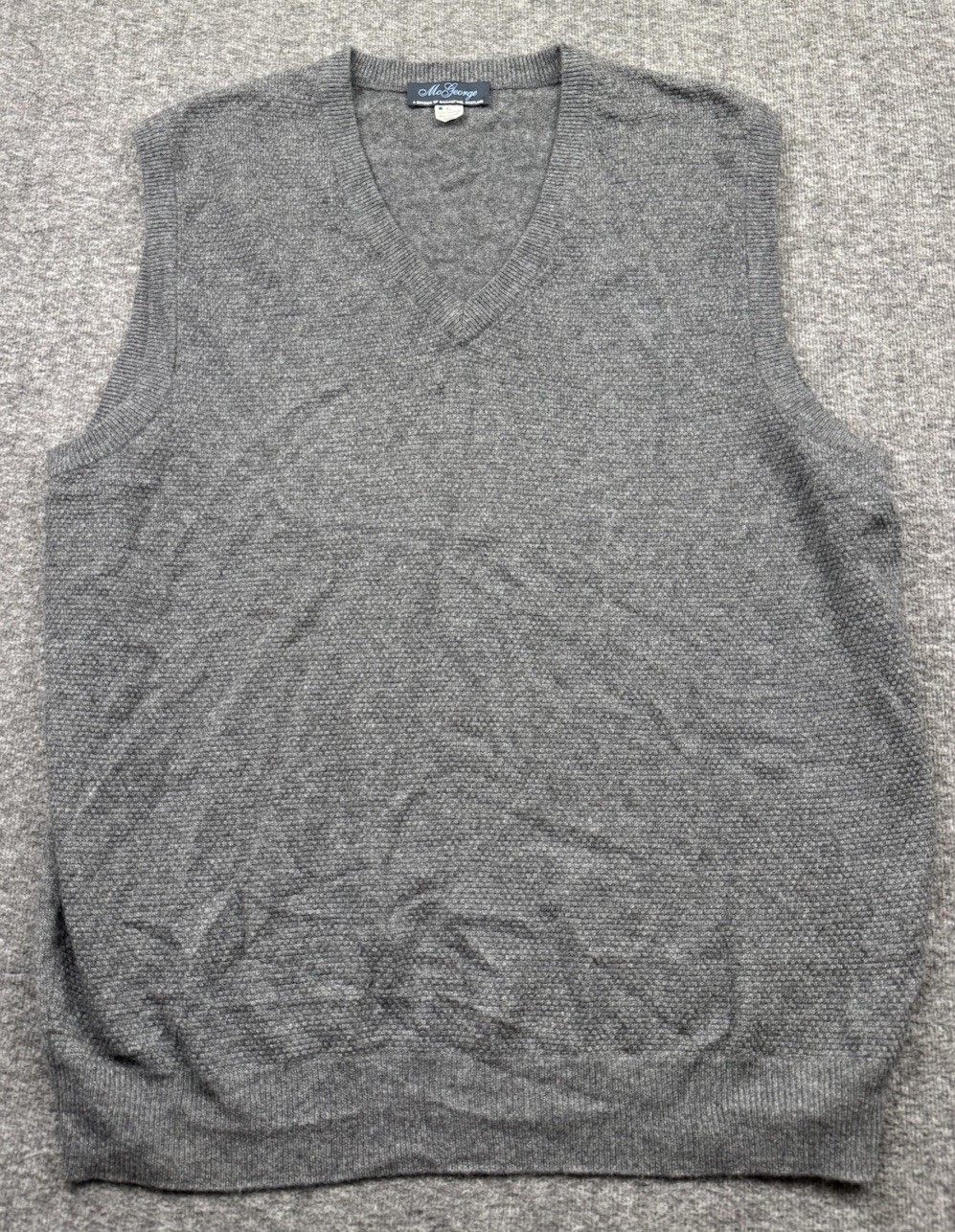McGeorge Ballantyne Scotland Men’s Cashmere Sweater Vest Sz XL Gray Grandpa