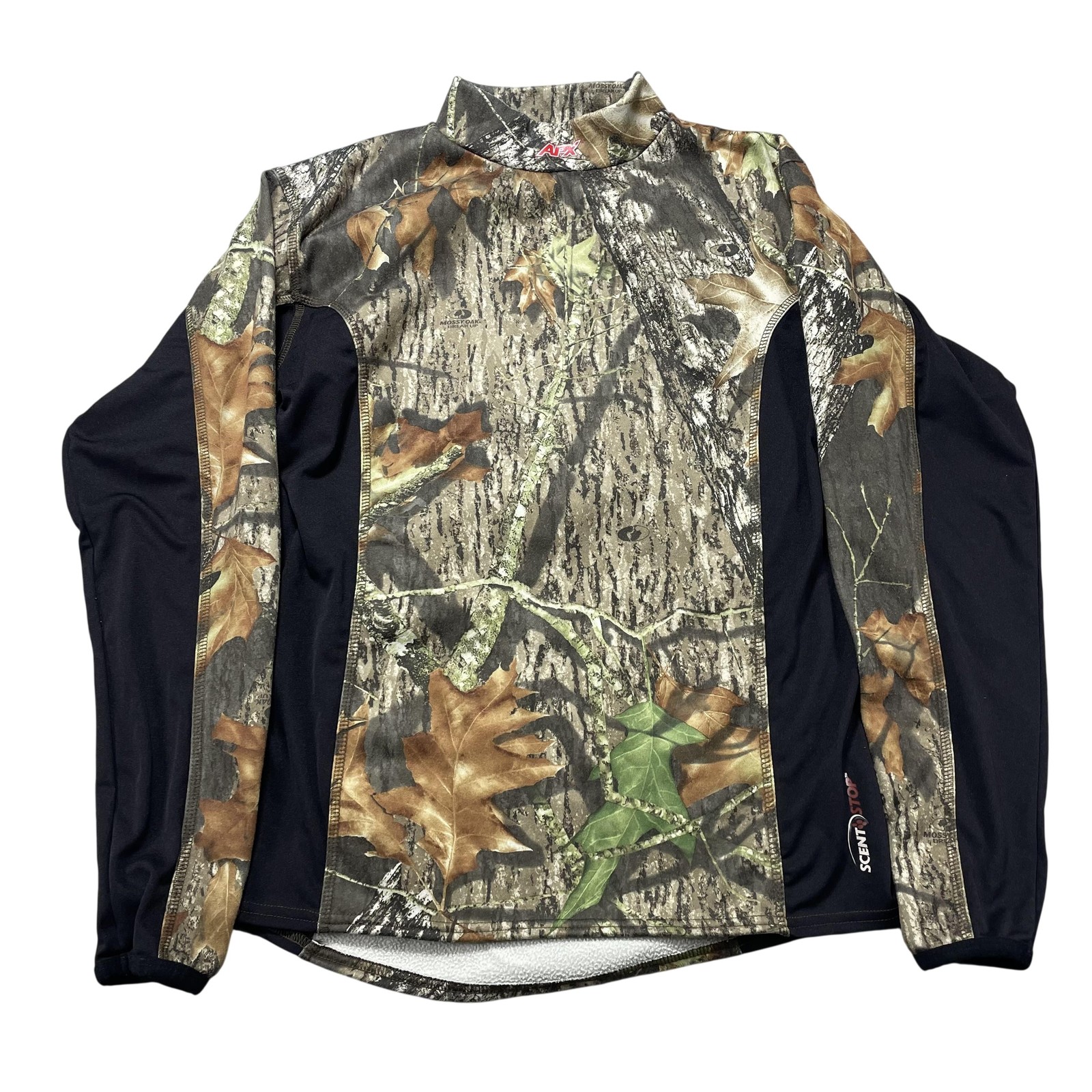 Mossy Oak Shirt Mens Large Camo Long Sleeve Thermal Hunting APX Expedition