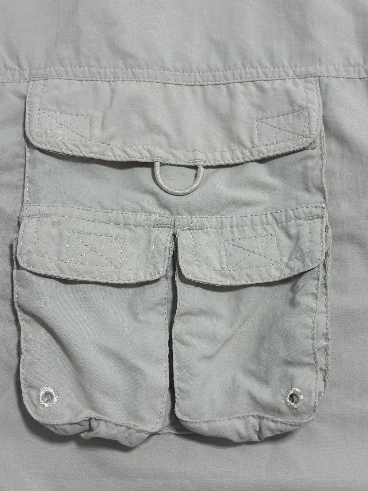 Hook & Tackle Shirt Mens 2XL Beige Vented Fishing Mesh Pockets Safari MO1005L