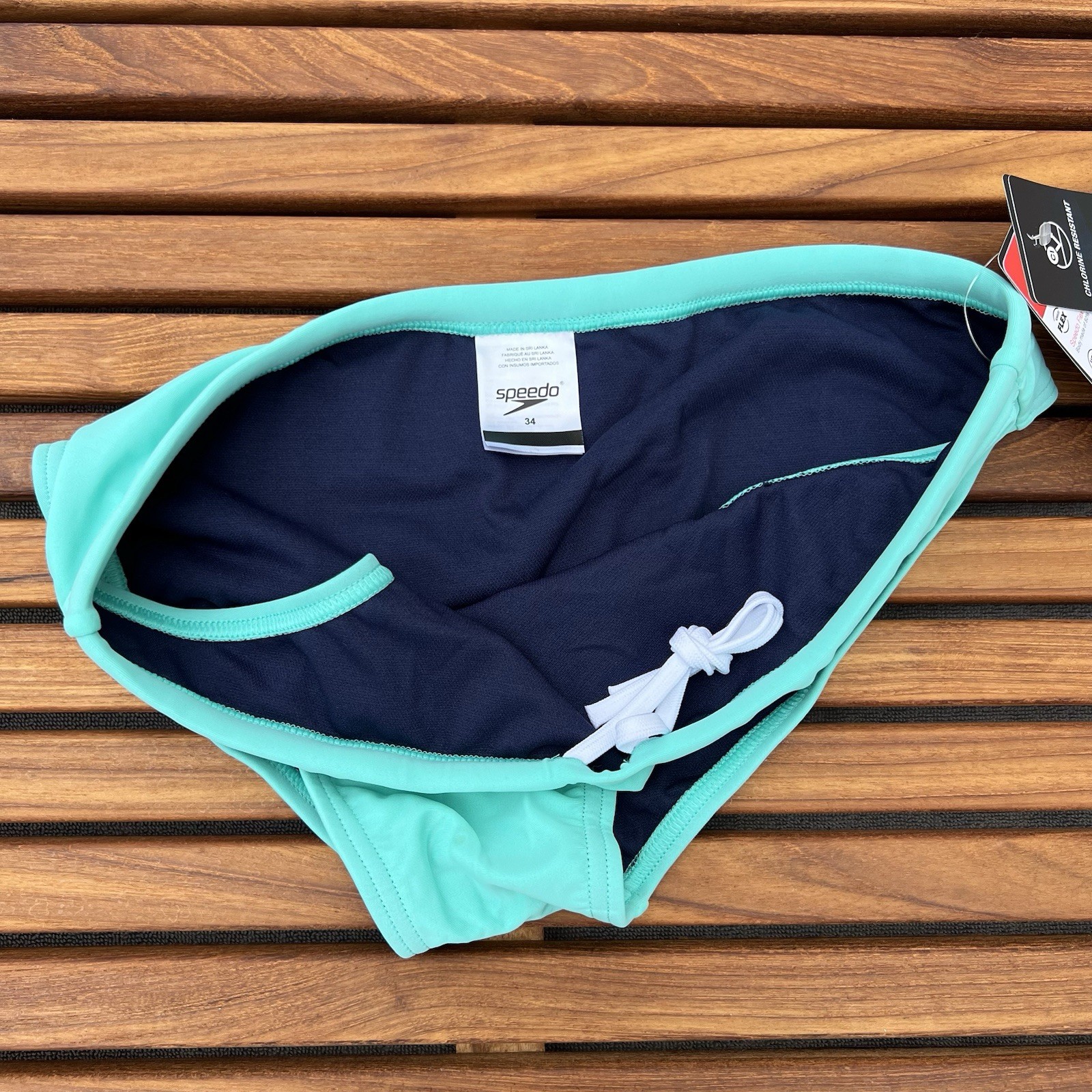 Speedo Men Blue beach diving 2″ swim Brief bikini Swimwear size 32 34 36