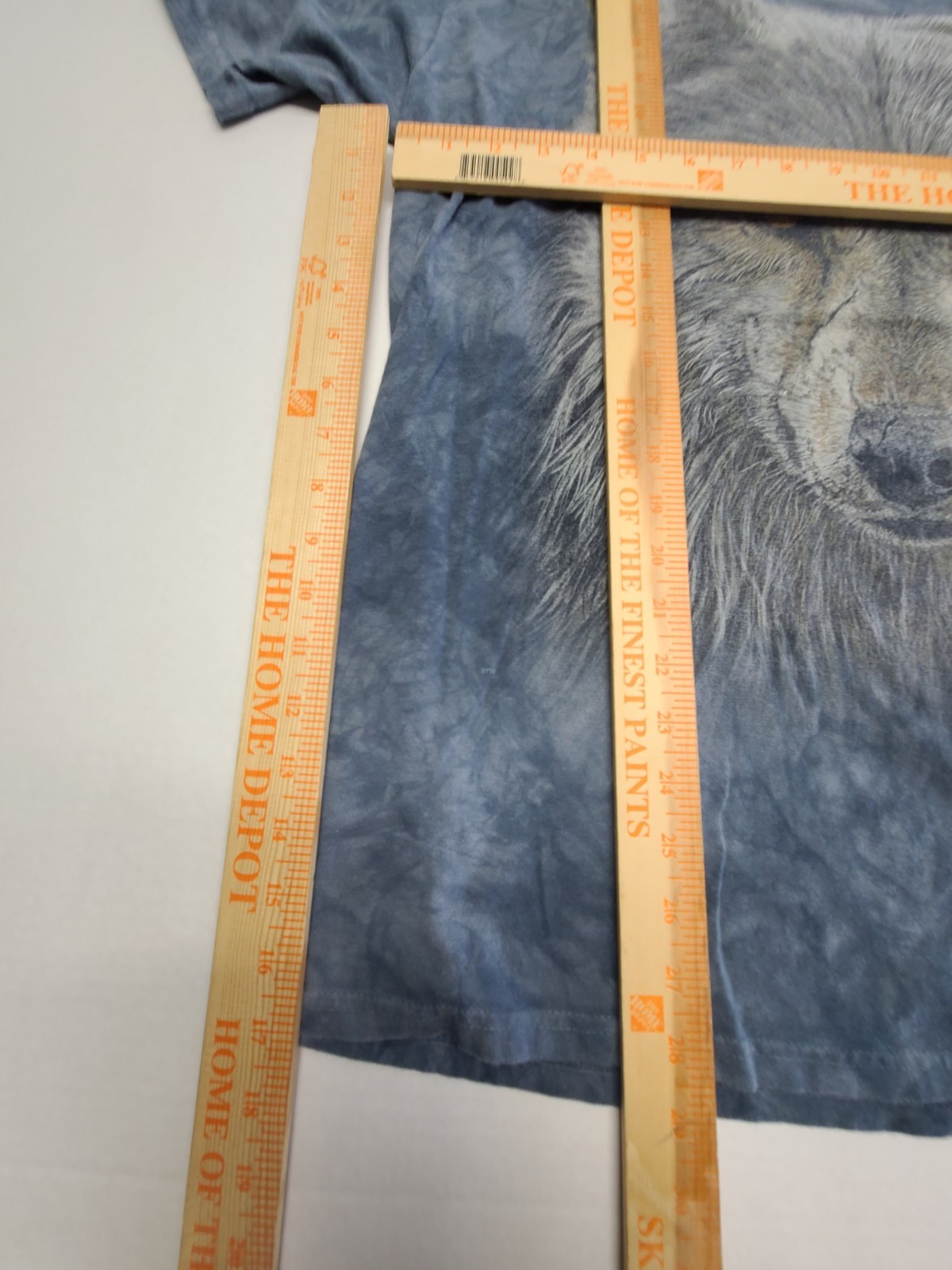 The Mountain Gray Wolf Face Portrait Tie Dye Graphic Tee Adult XL Wildlife USA