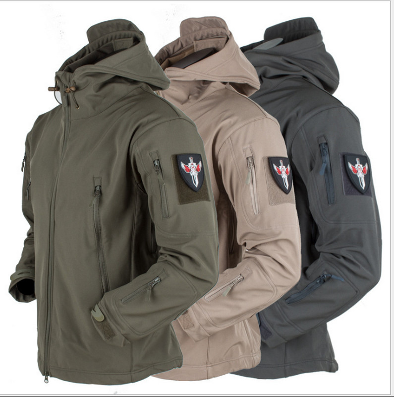 Mens Waterproof Winter Jackets Outdoor Tactical Coat Soft Shell Military Jacket