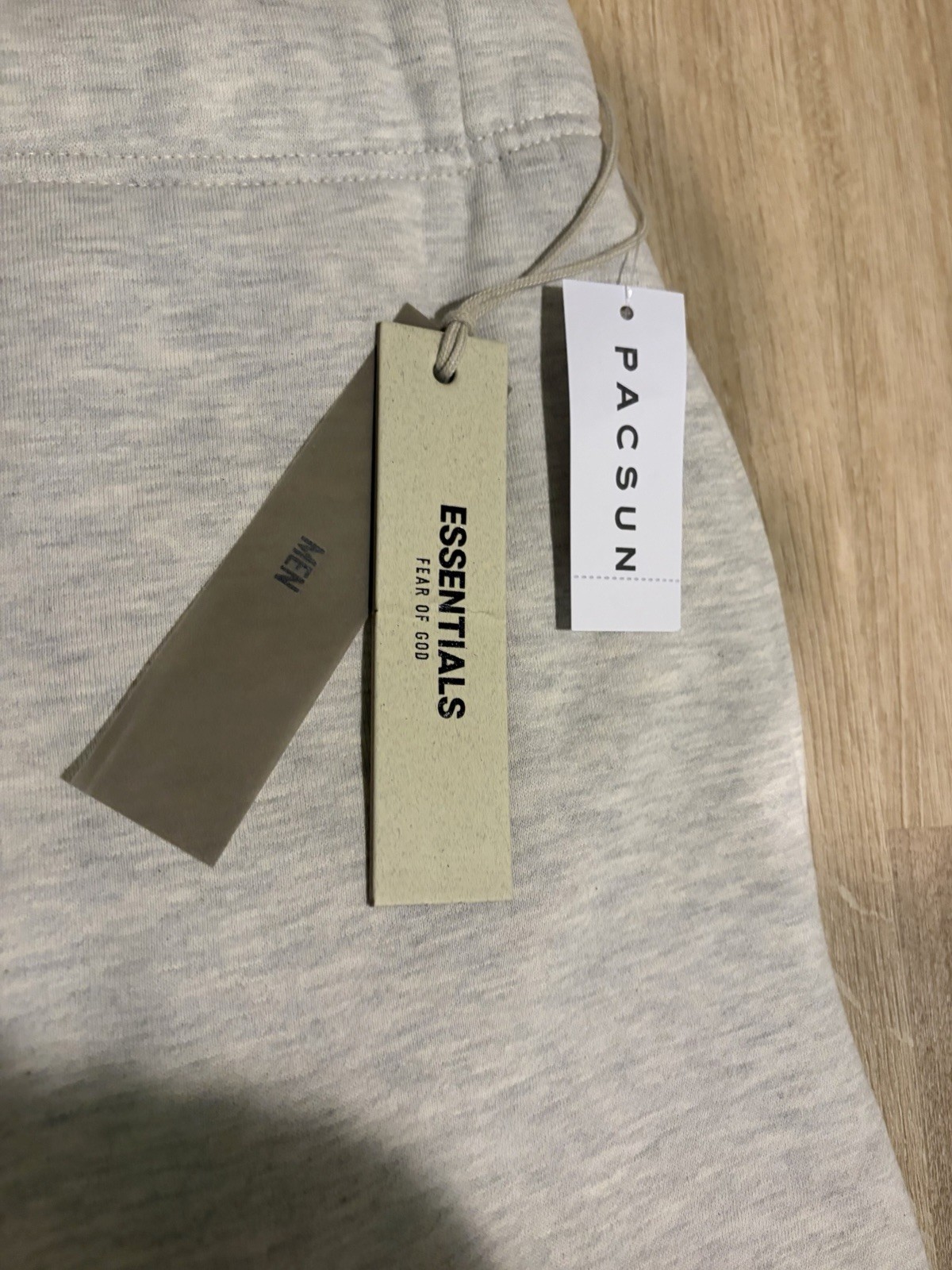 Essentials Fear of God light oatmeal shorts size medium