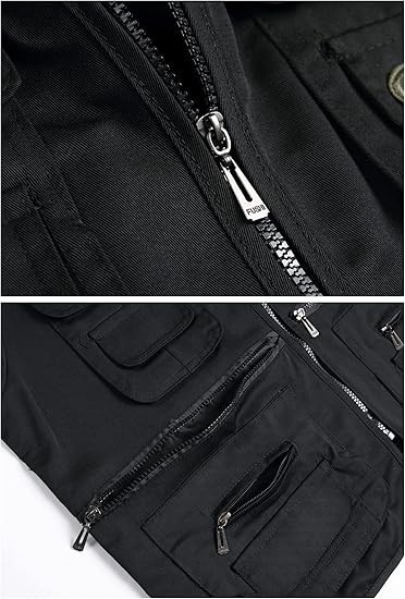 Men Outdoor Vest Multi-pockets Waistcoat Hiking Fishing Sleeveless Jackets