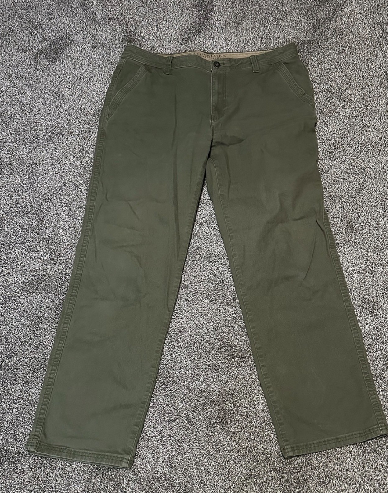 Legendary Outfitters Canvas Pants Mens 36X32 Olive Green Stretch Utility Work