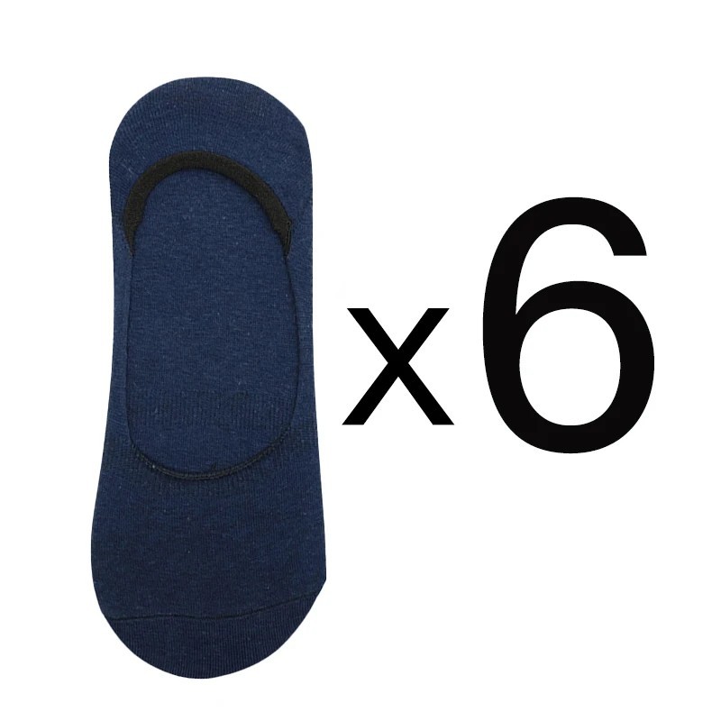 6 Pairs Mens No Show Socks Breathable Bamboo Cotton Low Cut Non Slip Boat Sock