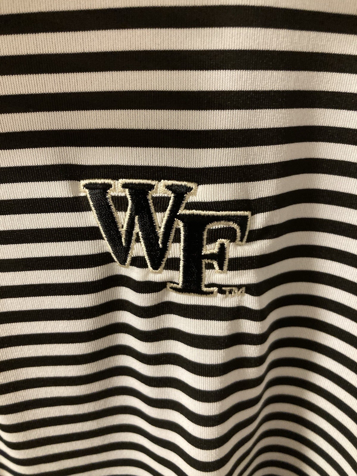 Wake Forest Southern Tide Black Striped XL Polo Short Sleeve