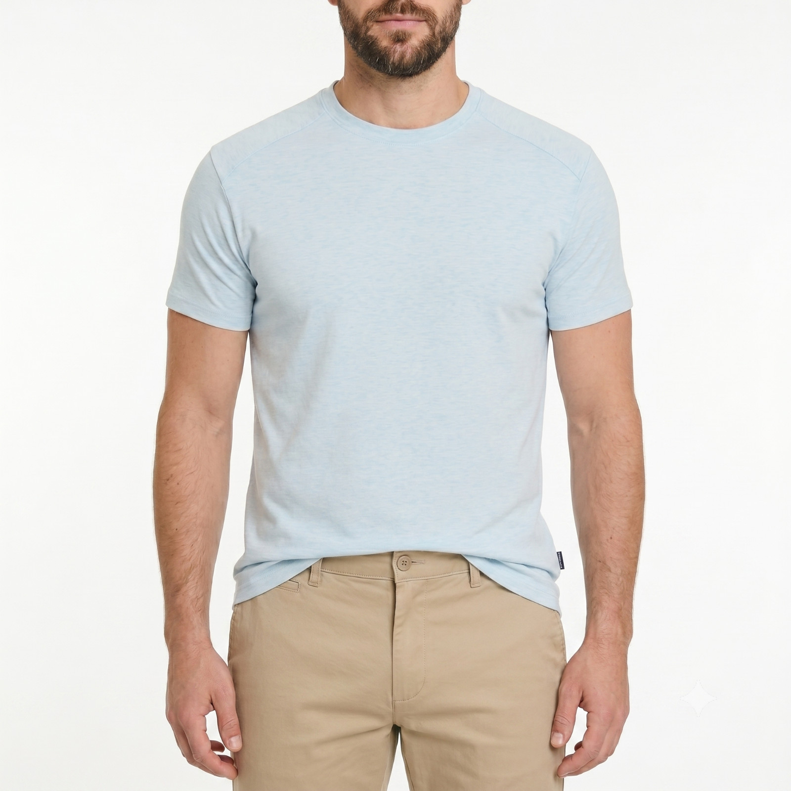 Kenneth Cole Men’s Slim Fit Crewneck Tee T-Shirt 4-Way Stretch Heathered S-XXL