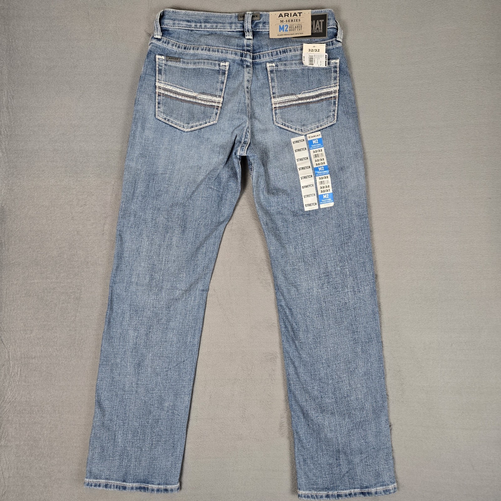 Ariat Jeans Mens 32×32 Blue M2 Relaxed Bootcut Stretch Flynn Denim Cowboy NWT