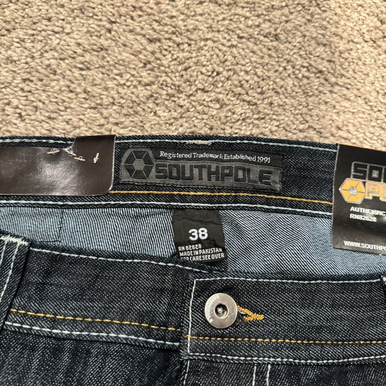 Copied – Vintage Y2K Southpole Indigo Denim Slim Straight Jeans Size 38×34