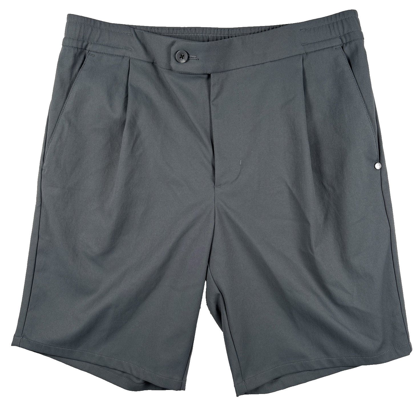 Vuori Shorts Mens 30 Gray Cascade Golf Chino 8″ Stretch Drawstring Pleated