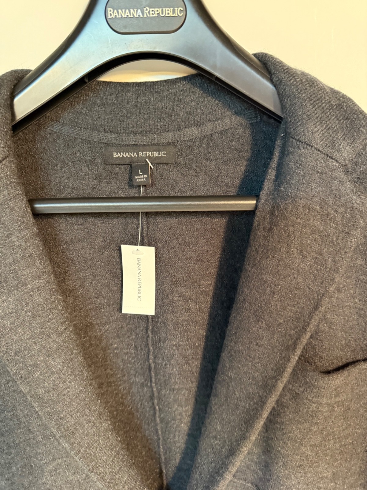 Banana Republic Mens Wool Blend Milano Sweater Blazer – $225 -Large – NEW w/Tags
