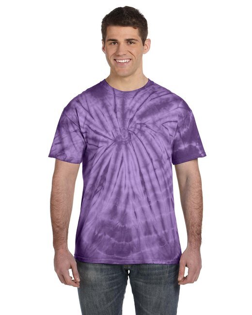 Tie-Dye Adult 5.4 oz. 100% Cotton Short Sleeves Spider T-Shirt CD101