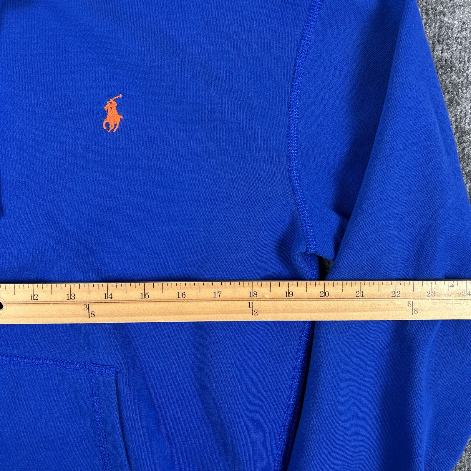 Polo Ralph Lauren Hoodie Mens Small Blue Pullover Performance Pocket Pony Logo