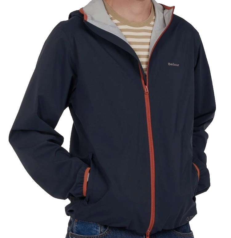 Barbour Thornberry hooded Waterproof Comfort Jacket Hoodie Blue XXL Full Zip