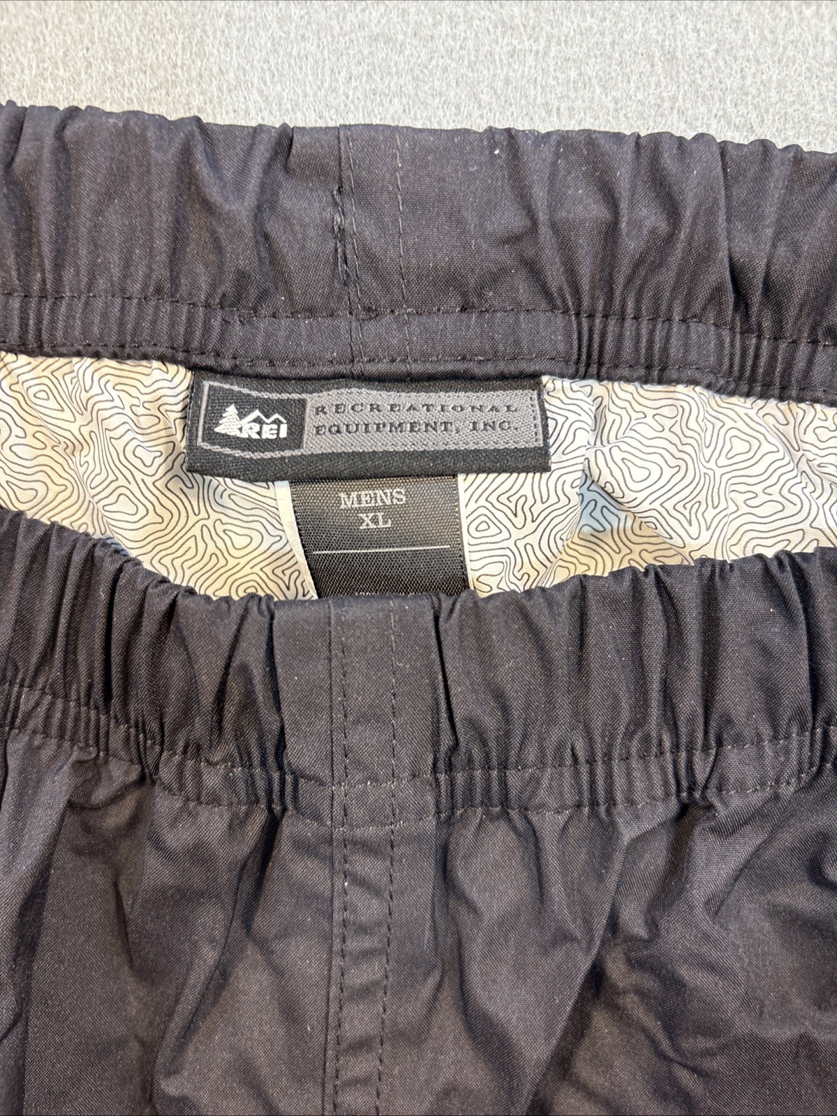 REI Coop Elements Windproof Rain Nylon Pants Mens XL Hiking Waterproof Black