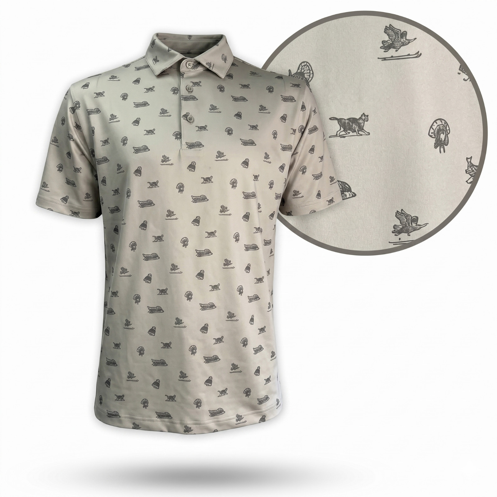 Turkey Hunting Polo Shirt Men Golf Shirt Outdoor Hunter Casual Polo Shirt S-5XL