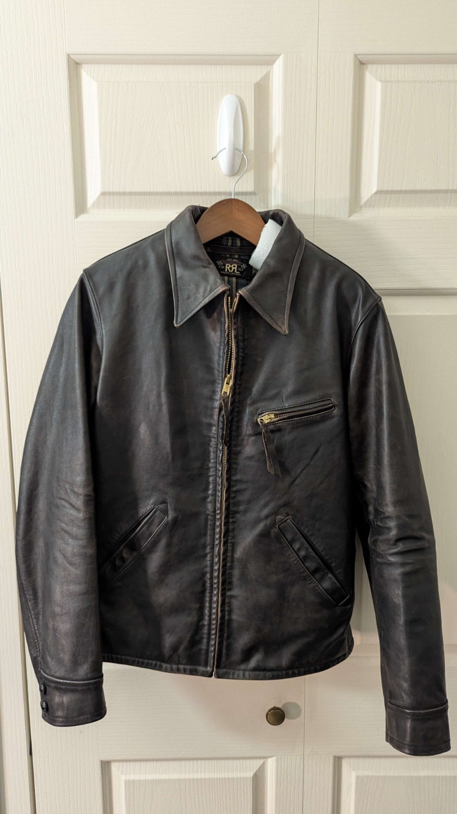 RRL Lynton Moto Leather Jacket XS