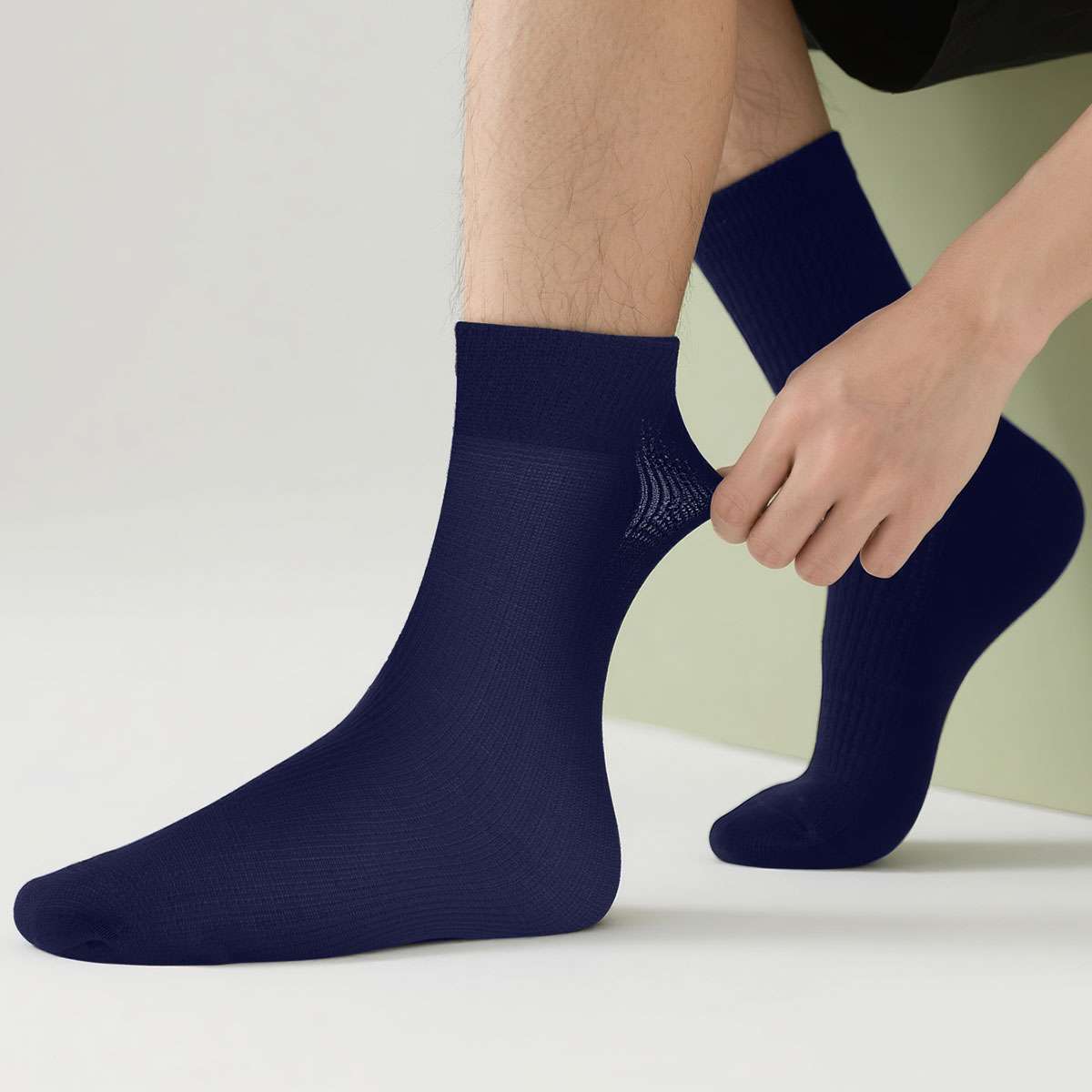 10 Pairs Men’s Sheer Ankle Socks Soft Breathable Bussiness Summer Elastic Socks