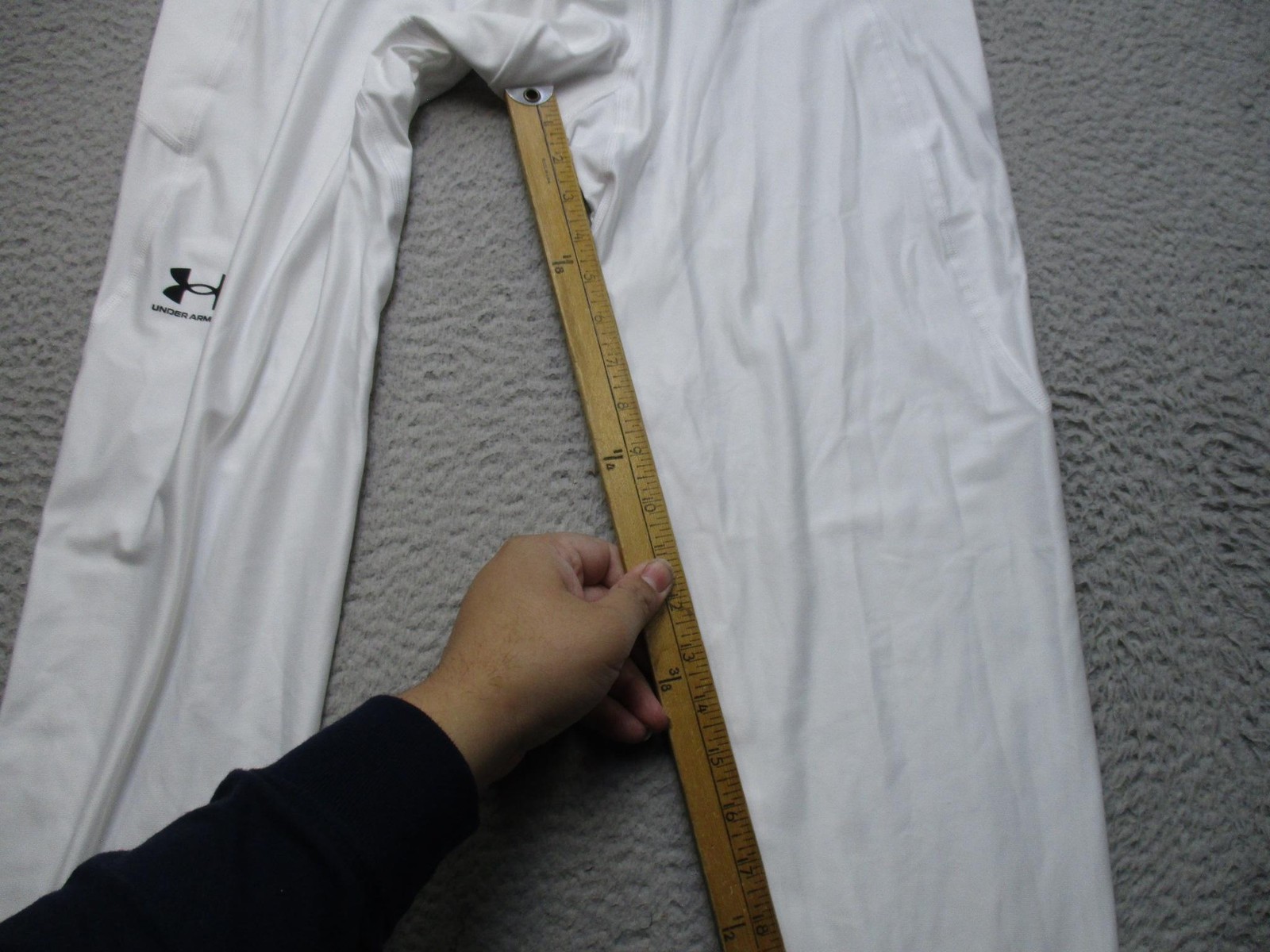 Under Armour HeatGear Armour Leggings Mens 3XLT White Compression Pants 1361586