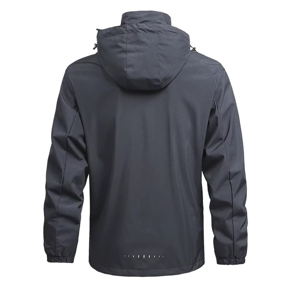 Men’s Waterproof Rain Jacket — Lightweight Hooded Windproof Outdoor Coat