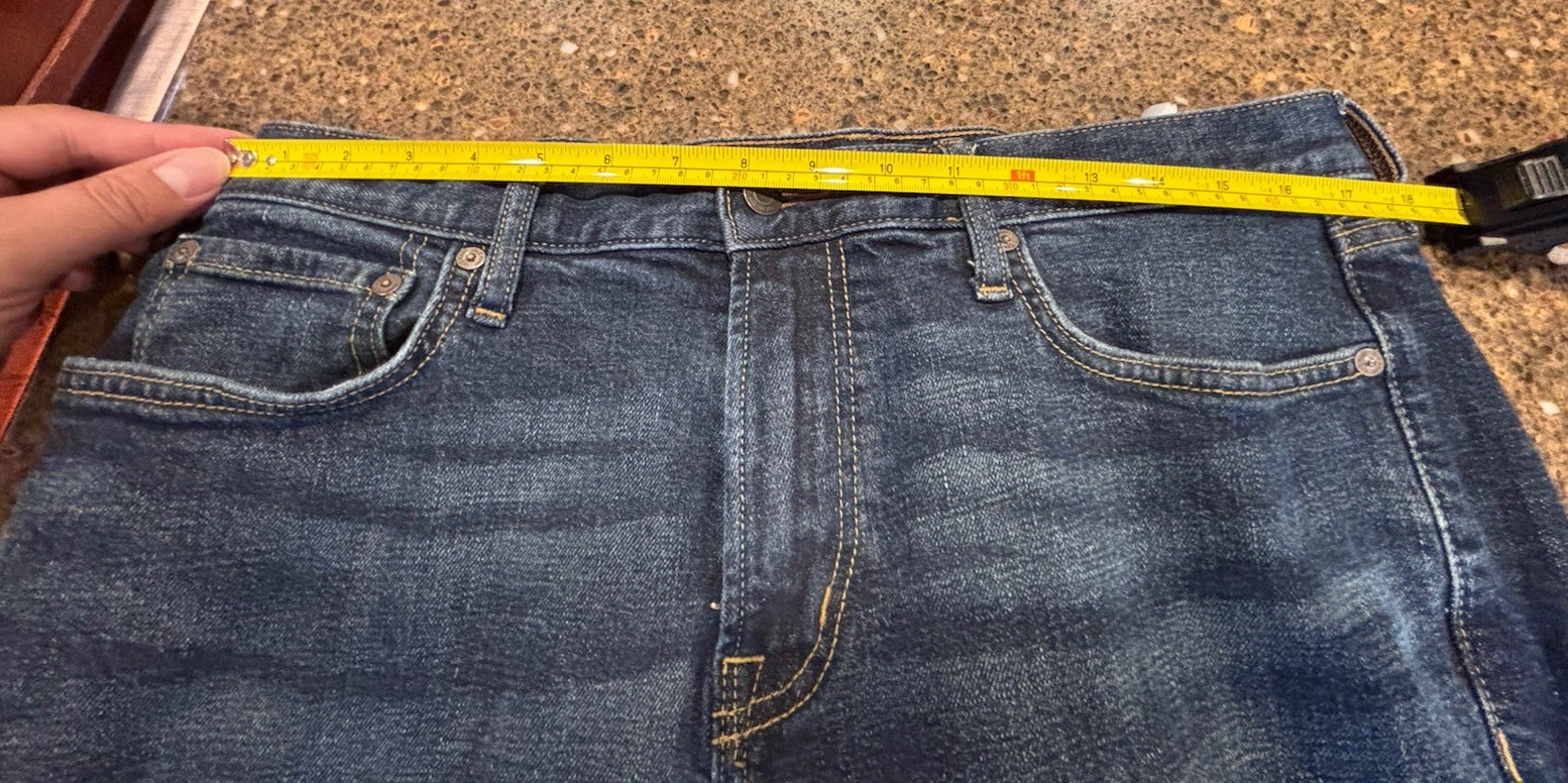 Old Navy Built-In Flex Men’s Loose Fit Straight Blue Denim Jeans Stretch 34×30