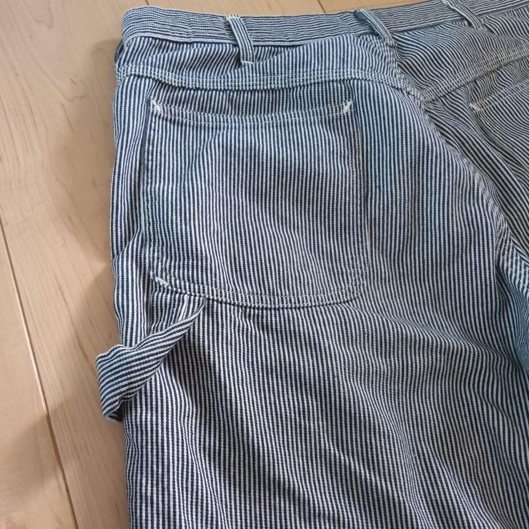 orSlow Painter Shorts Hickory Stripe Size L Blue White