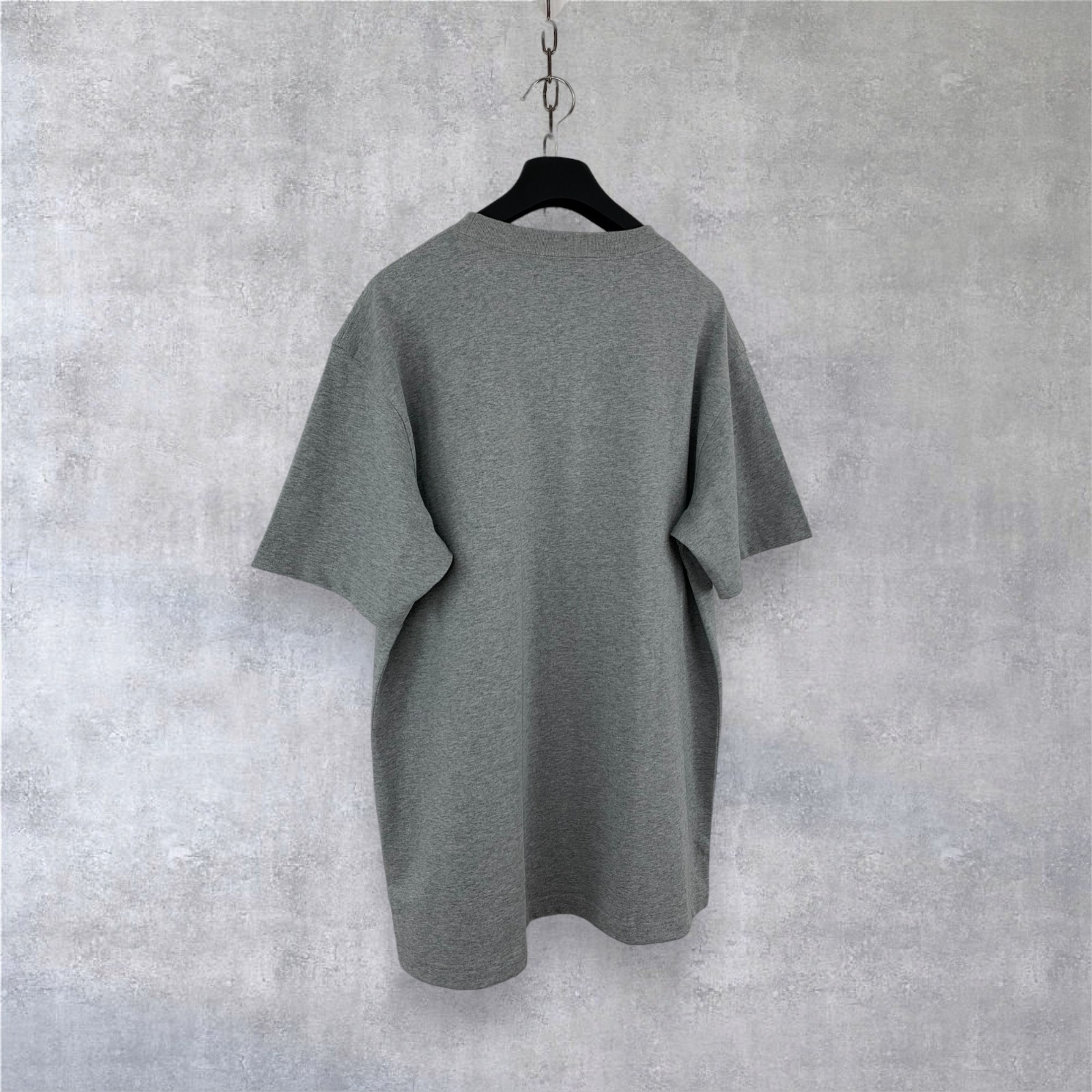 Christian Dior Couture Embroidered Logo Cotton Jersey T-Shirt Gray Size M