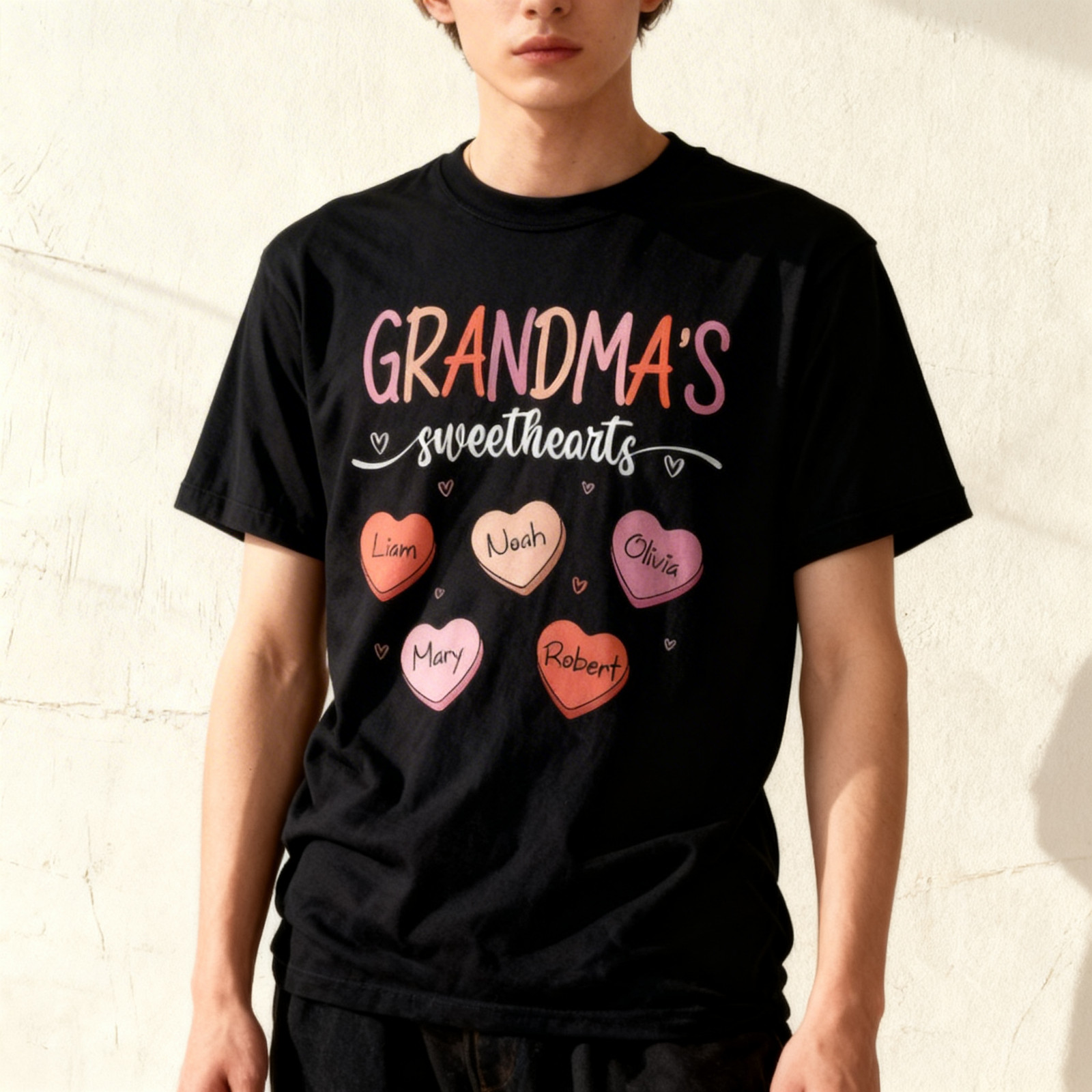 Grandma’s Sweethearts Valentines Day Shirt for Women, Personalized Grandmas S