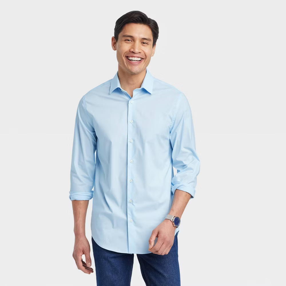 Goodfellow & Co Men’s Performance Button Down Dress Shirt Long Sleeve