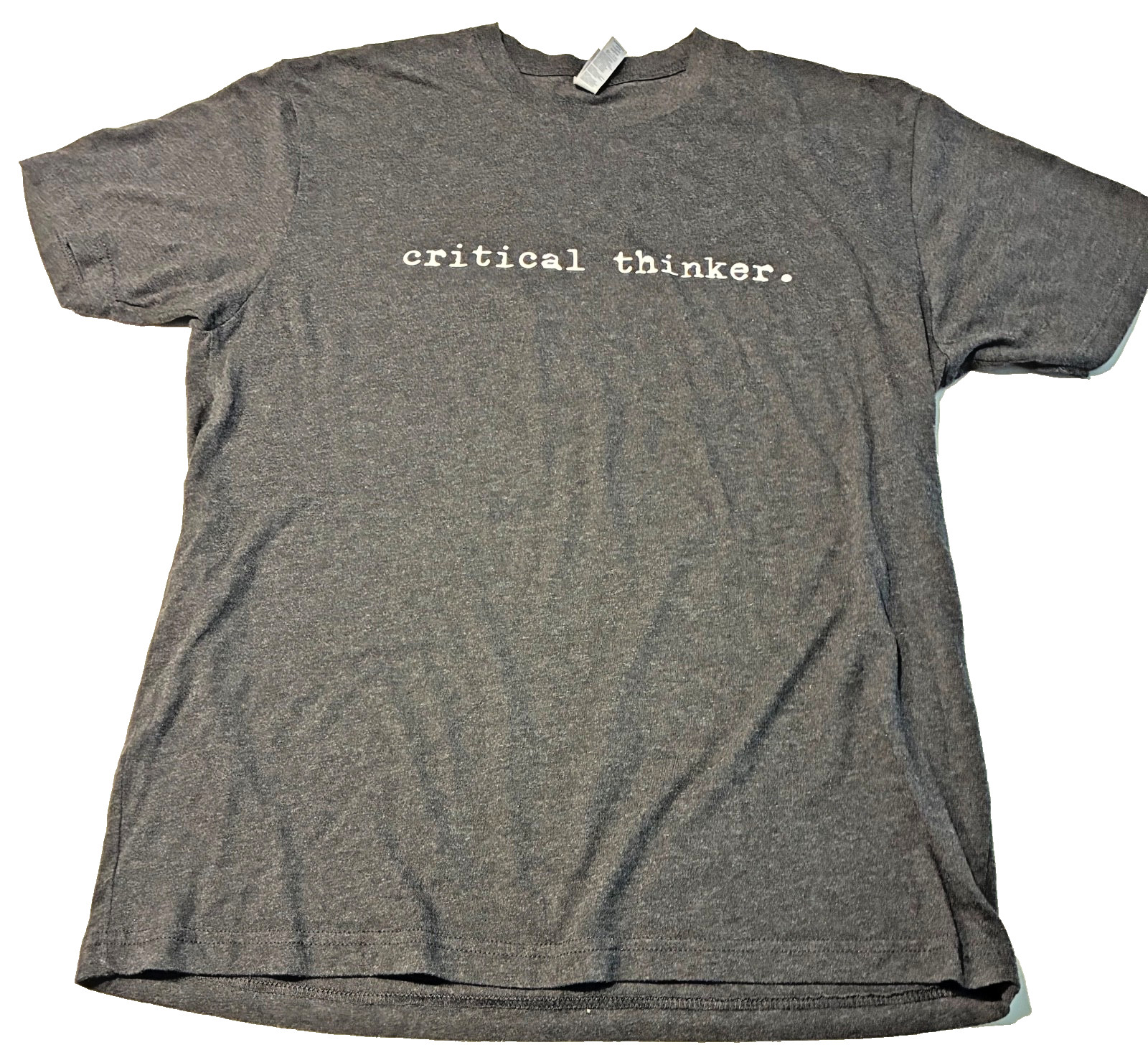 “Critical Thinker” t-shirt by Next Level Apparel- size large