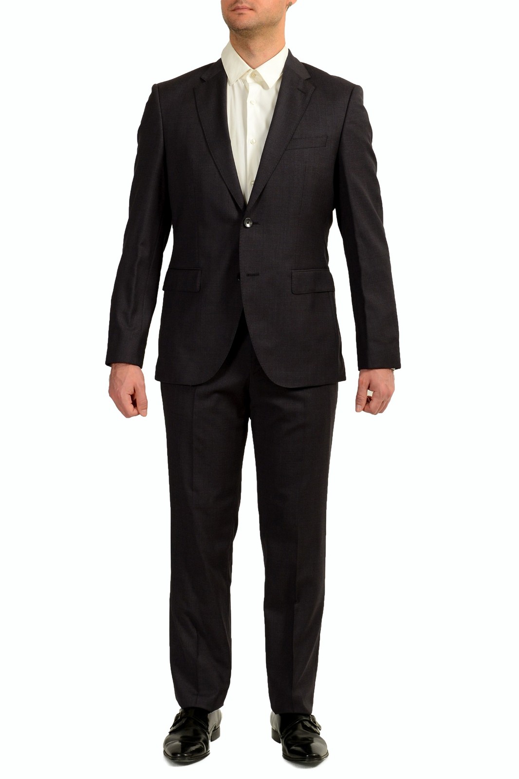 Hugo Boss Men’s “Jeckson/Lenon2” Regular Fit 100% Wool Suit US 46R IT 56R
