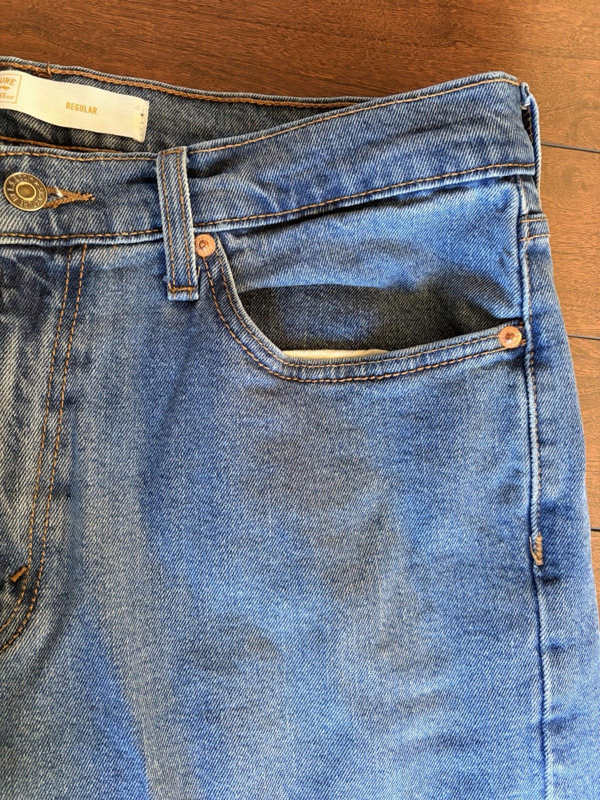 Signature by Levi Strauss Gold Label Regular Fit Jeans Blue Denim Men’s 34×34