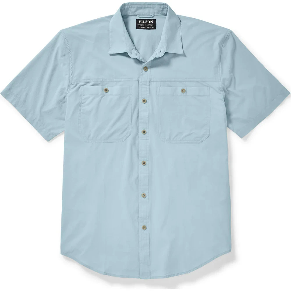 Filson SS Ultralight Shirt Gulf Blue Aqua Lightweight Vented Mens XS New