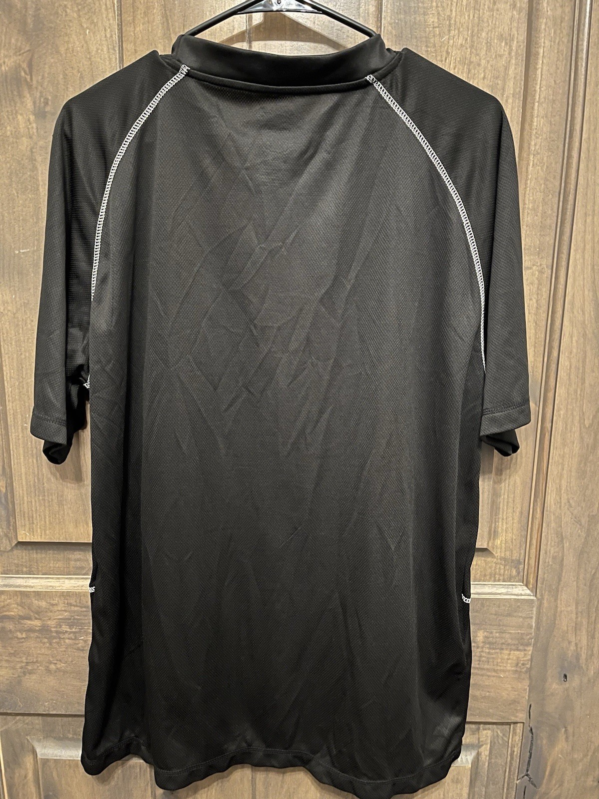 Eskimo Joes Mesh Shirt Black White Silver Stillwater Oklahoma. Size Large. EUC.