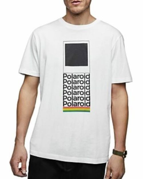 Philcos Men’s Polaroid Graphic Tee in White-Size Small