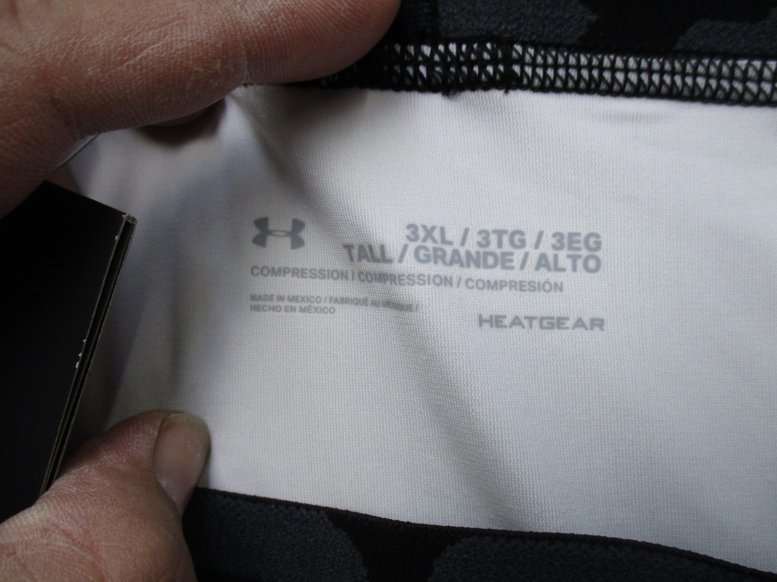 Under Armour HeatGear Armour Leggings Mens 3XLT White Compression Pants 1361586