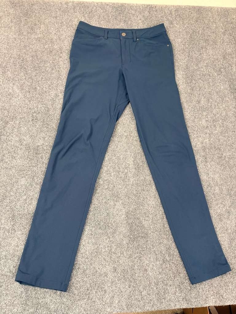 Lululemon ABC Slim-Fit 5 Pocket Pant Men’s Sz 28(30×32) Warpstreme Blue Business