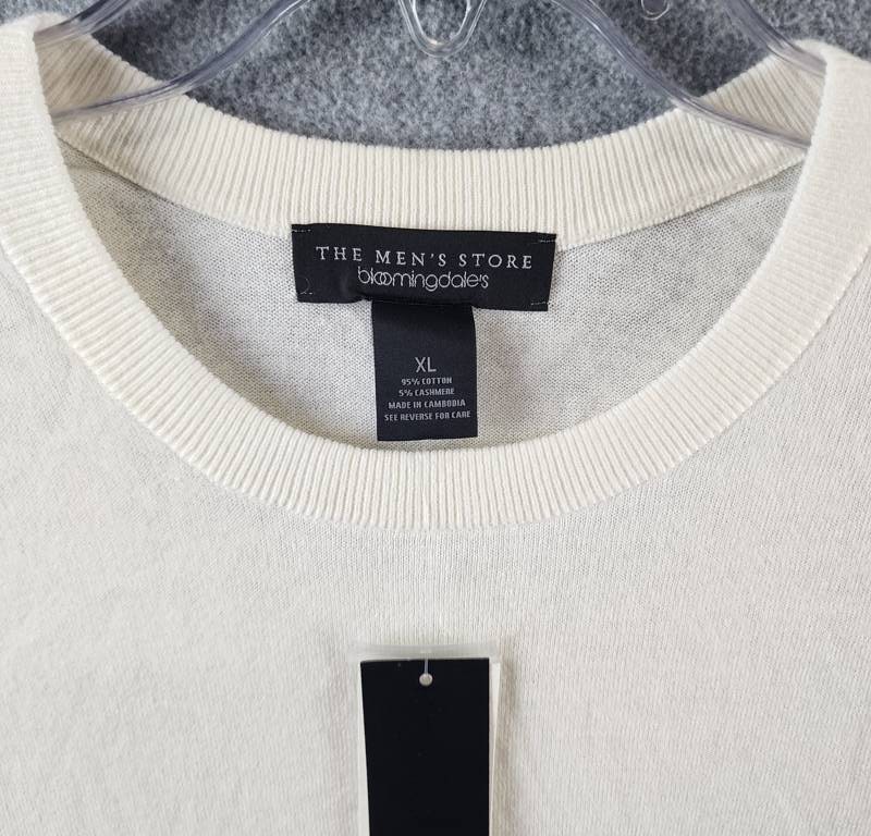 The Men’s Store at Bloomingdale’s Cashmere Blend Sweater Tee XL Cannoli Pullover