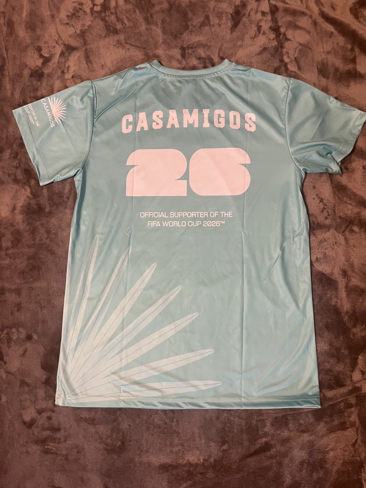 Casamigos dry fit t-shirt teal and white size small