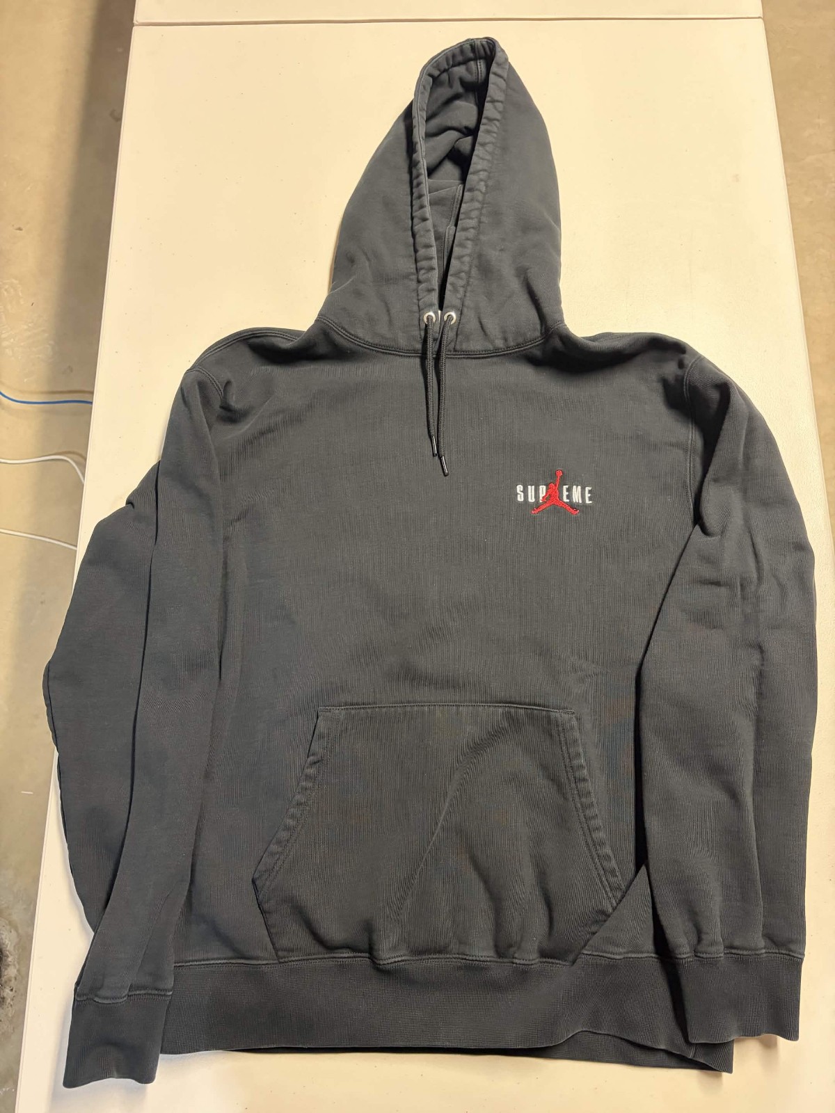 Supreme x Jordan Hooded Sweatshirt Black FW24 HF0836-010 Medium