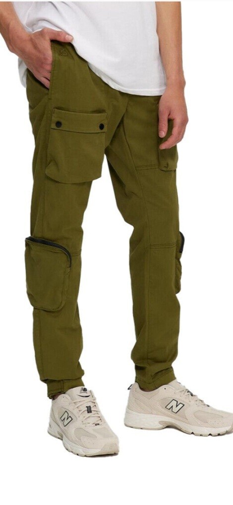 Kuwalla Tee Cargo Pants Men’s Size L / XL Color Olive Stretch