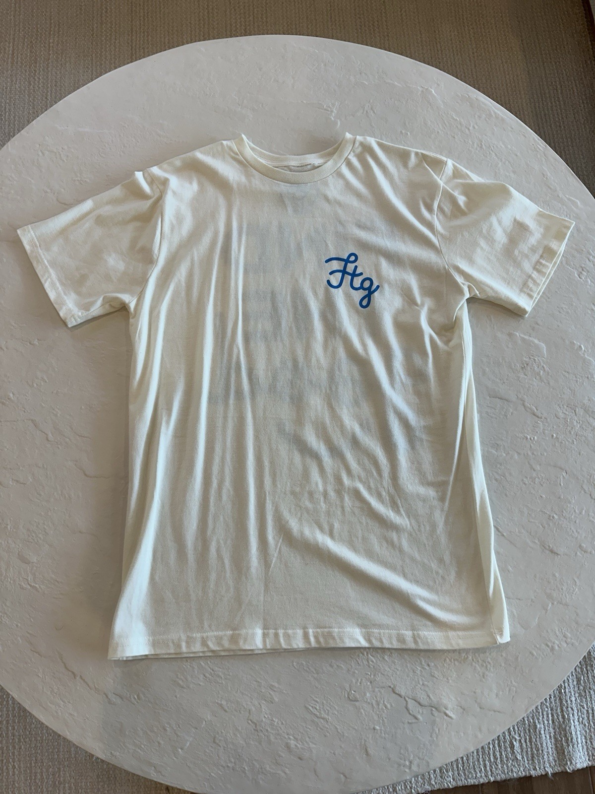 Find The Good Men’s Cream/White Logo Graphic T-Shirt Size M